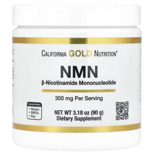 California Gold Nutrition, NMN в порошке, 300 мг, 90 г (3,18 унции)